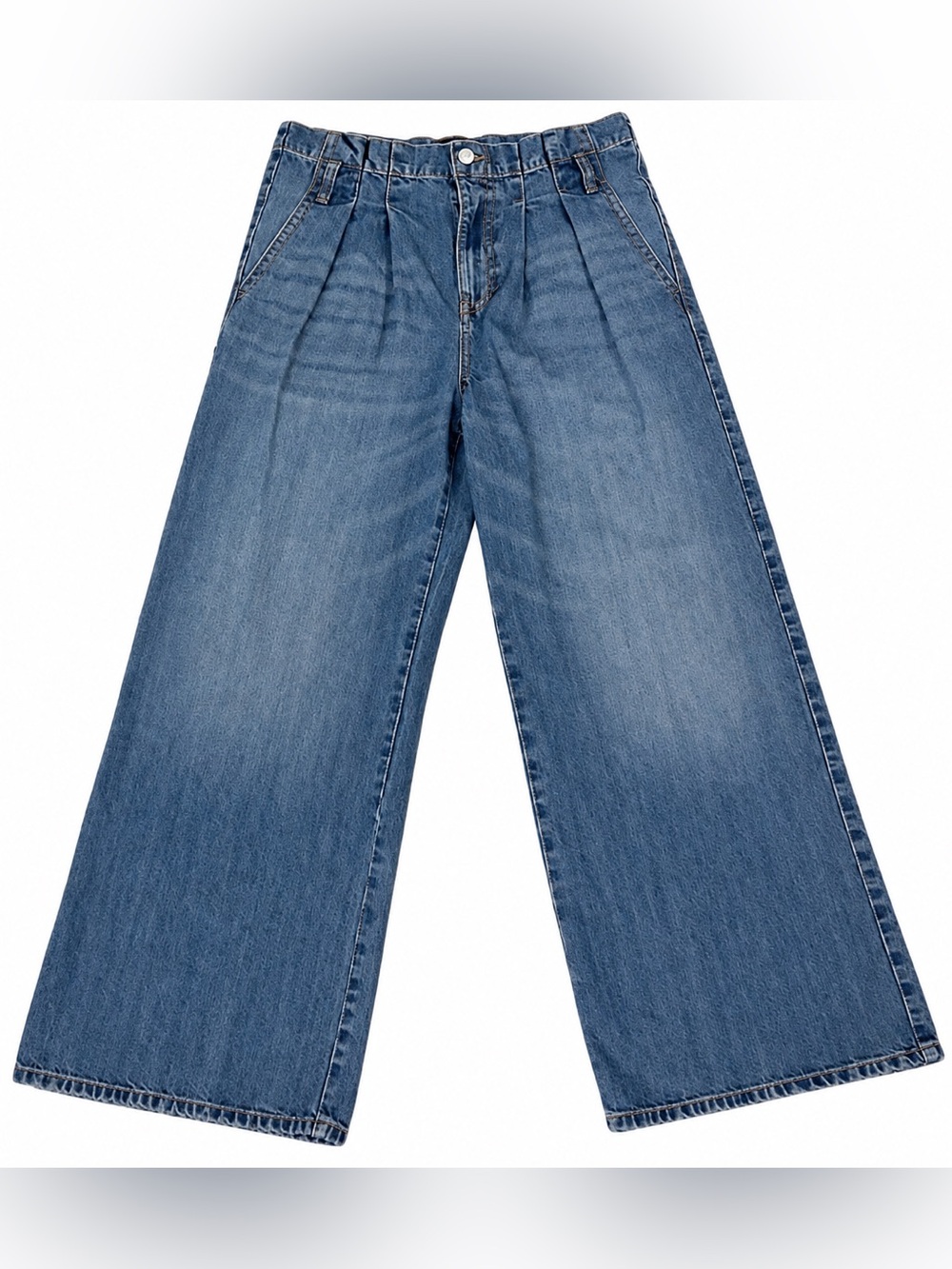 SCOOP Wide Leg, Flare Medium Wash Denim Jeans For Women, Size M (8-10)